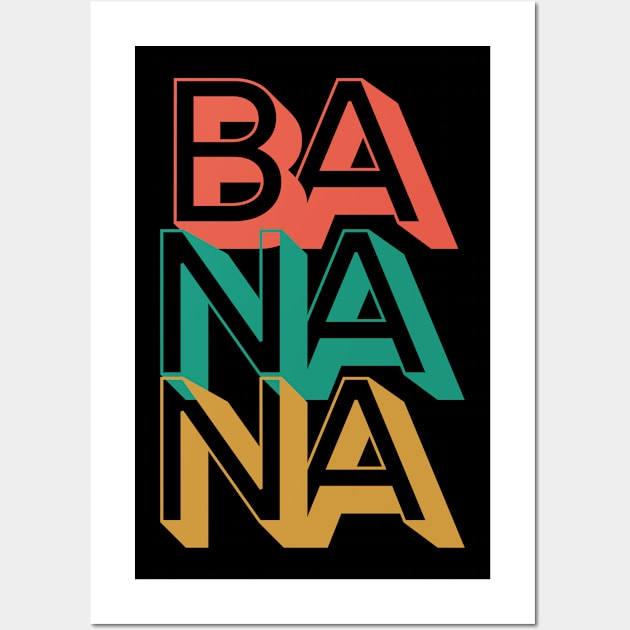 Retro Banana Wall Art by Rev Store